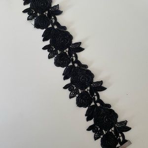 Black floral designed Choker